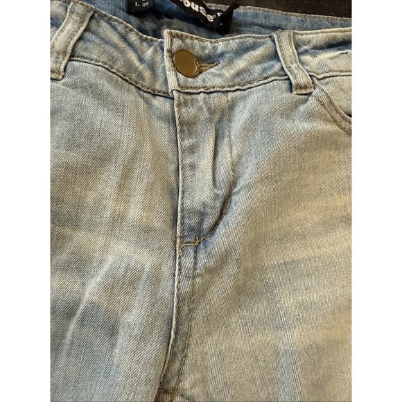 Dollhouse Women's Charley Jeans Denim Distressed Blue Light Wash Size 7 - Picture 9 of 16